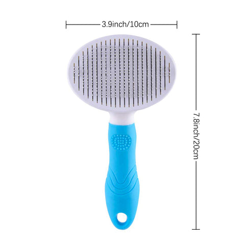 Cat Grooming Brush, Self Cleaning Slicker Brushes for Dogs Cats Pet Grooming Brush Tool Gently Removes Loose Undercoat, Mats Tangled Hair Slicker Cat Brush for Shedding Upgraded(Blue)